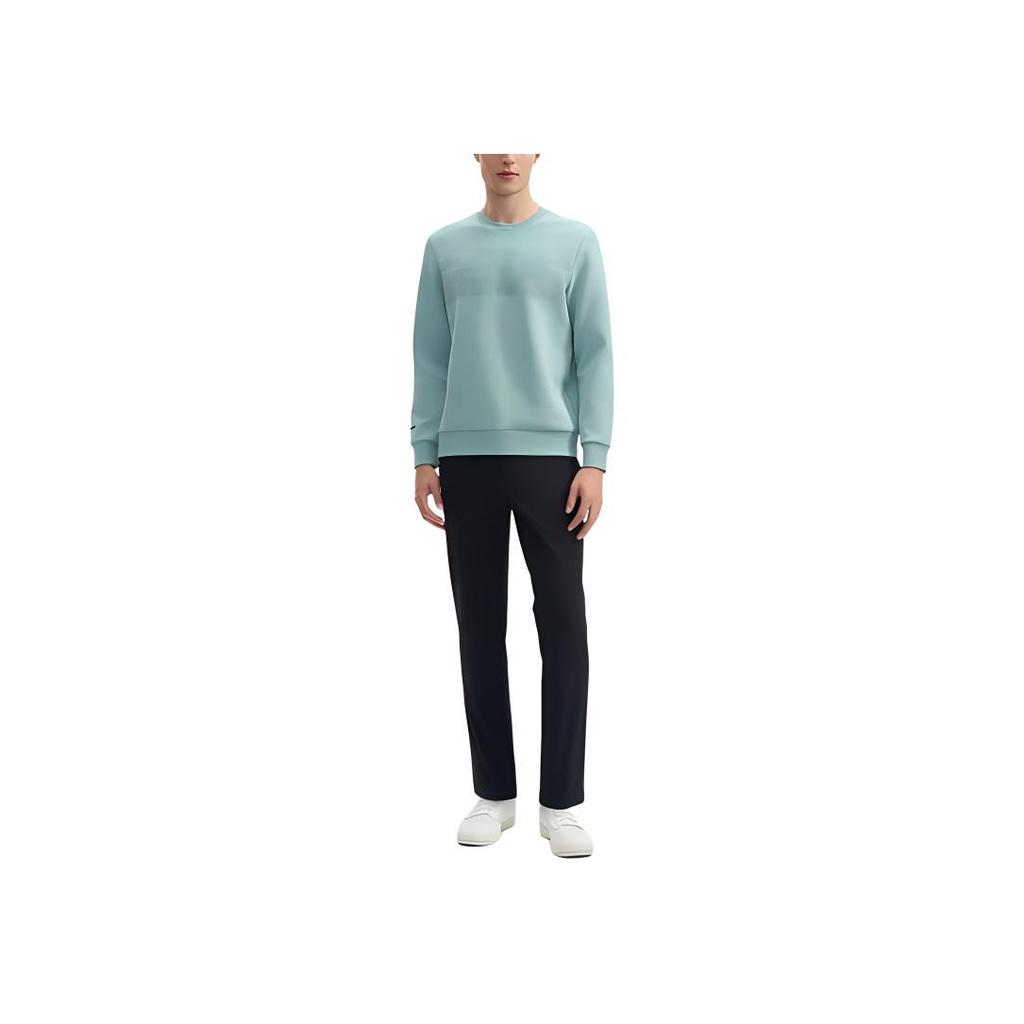 FILA White Series Brand Logo Fashion Casual Natural Simple Pullover Long Sleeve Sweatshirt Men sweatshirt Sea-King-Green F11M443205F-GN