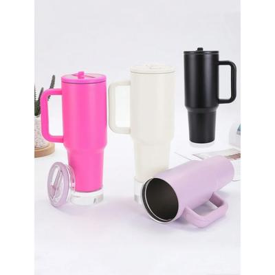 4 Colors Fruit Colored Stainless Steel Portable Folding Suction Cup, High-value Large Capacity Insulated Cup with Handle, Creati