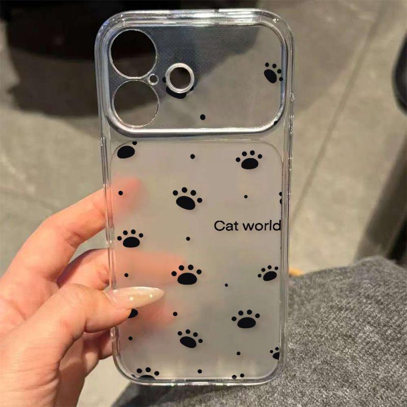 

Cat Paw Print iPhone 15/14/13 Pro Max Drop-Proof Case with Large Window iPhone 17