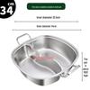 34cm Quadratischer Edelstahl-Dividierter Hot Pot