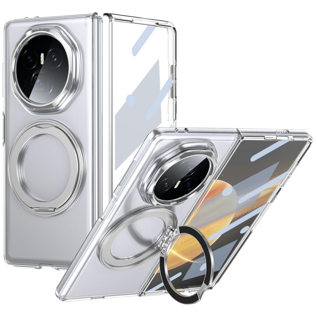 For Honor Magic V3 5G Case Magnetic Kickstand Clear PC Phone Cover with HD Screen Film