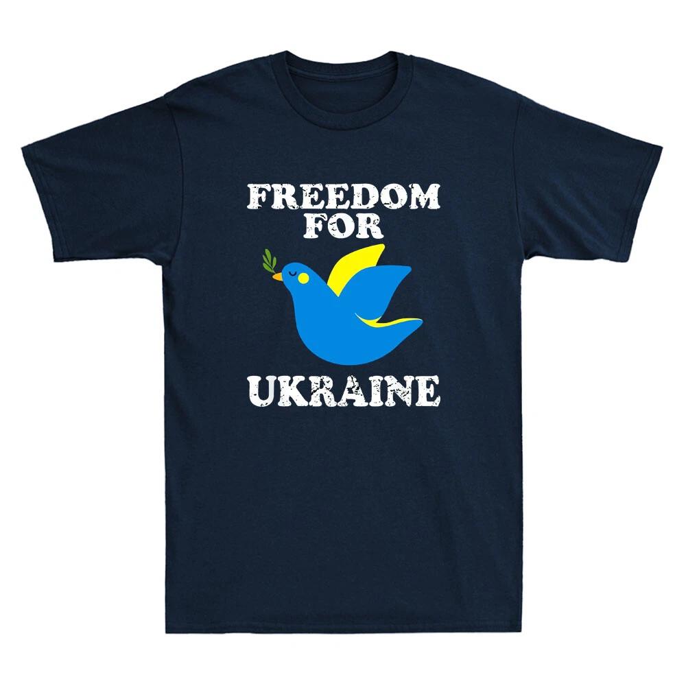 Freedom for Ukraine Support Ukrainian Dove of Peace Men s Short Sleeve T-Shirt 2XL