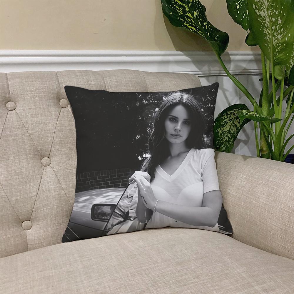 L-Lana Singer D-Del R-Rey cushion cover Square Sofa Cushion Cover Casual Skin-Friendly Comfortable Pillow Cover