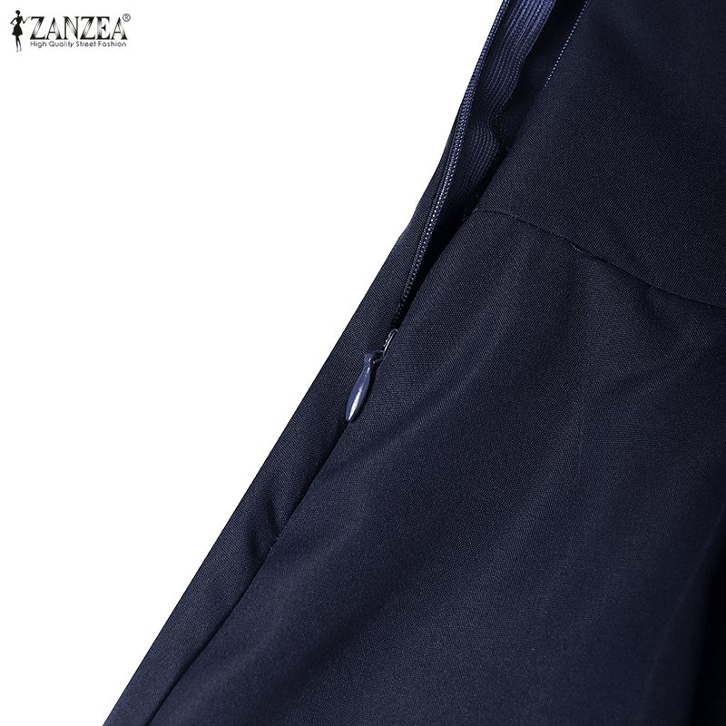 ZANZEA Women Short Sleeve Blouse and Midi Skirts Summer Two Piece Suit Sets