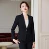 Petite One-Button Women's Suit Set – Elegant Formal Workwear for Spring Office and Jewelry Professionals