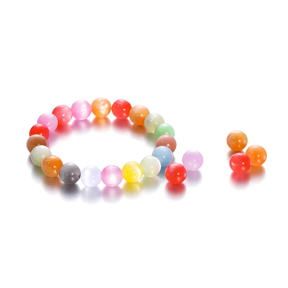 10/20Pcs/Lot 8/10/12mm Resin Imitation Cat Eye Round Beads for Handmade Making Jewelry Diy Bracelet Necklace Accessories