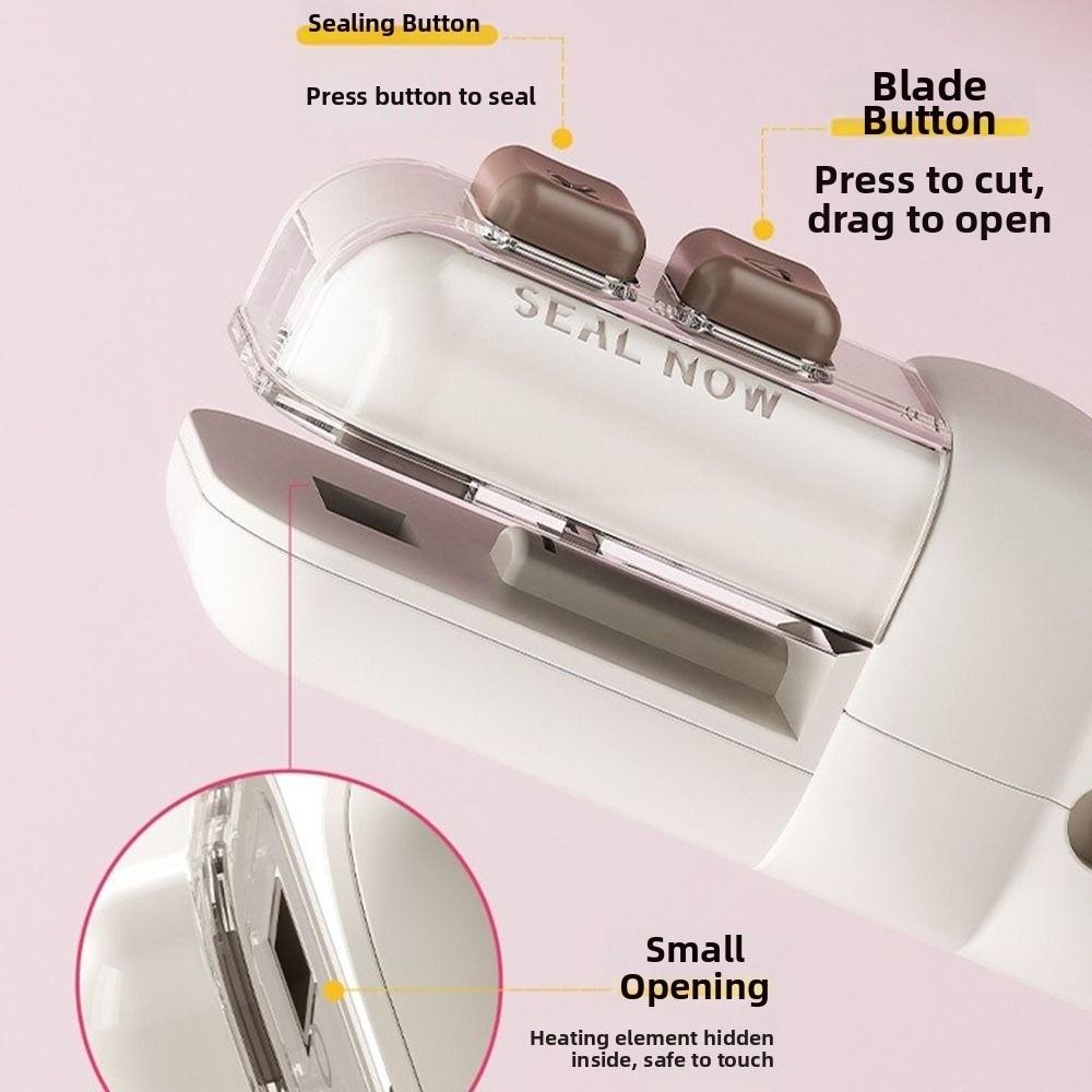 Magnetisk Sug Mini Förseglingsmaskin USB Uppladdningsbar Handpressad Matförseglare Fuktskydd Handhållen Design