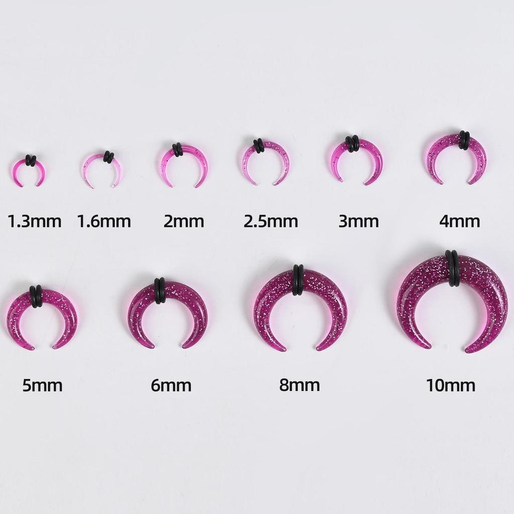 Acrylic Heart & Triangle Ear Plugs – Colorful Piercing Jewelry In Multiple Sizes