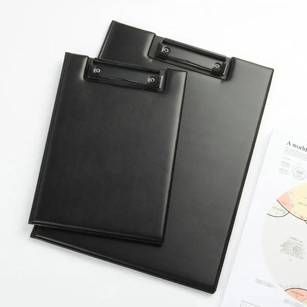 1Pcs Foldable Conference File Folder PU Leather Writing Pad Durable A4 A5 Clipboard Office Supply