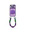 Purple monster suitable card bag lanyard IP16 Apple 13/14 mobile phone case 12 new creative bracket portable 15