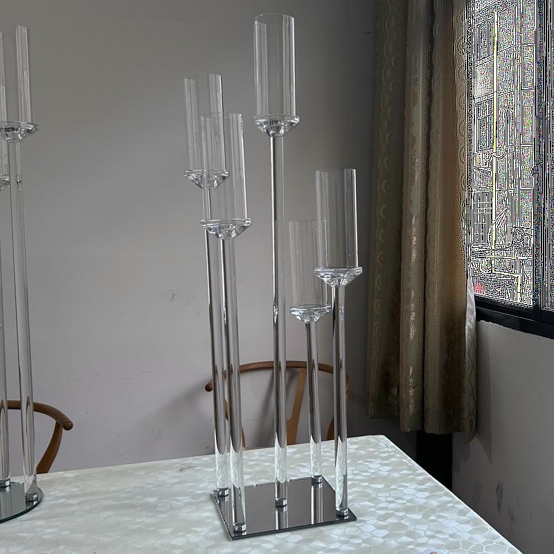 European Crystal Candlestick - Elegant Wedding & Home Décor Candle Holder