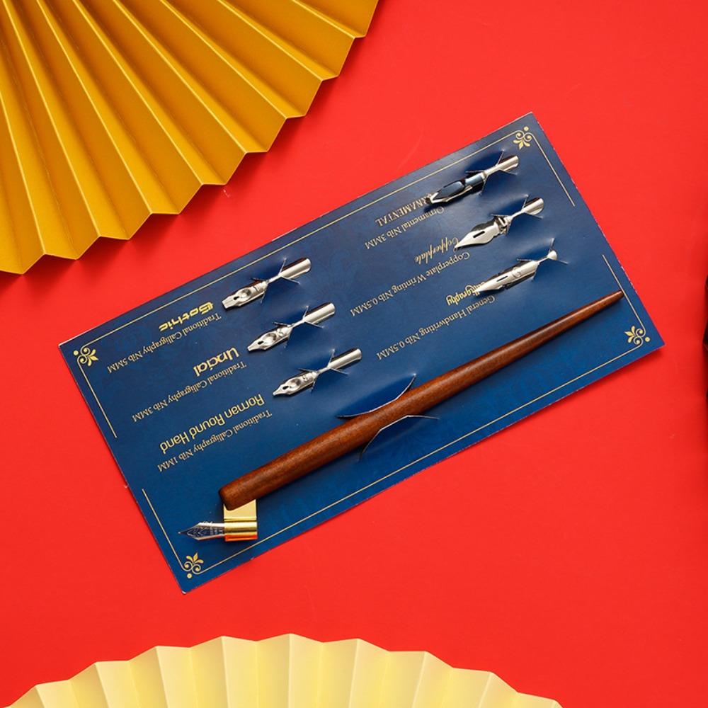 Stainless Steel Tip Dip Pen Kit With Holder Comic Dip Pen Portable Signature Pen  Students