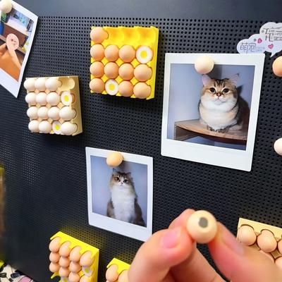 3D Magnetic Suction Egg Carton Model Detachable Set Household Po Memo Fixing Magnets Fun Kitchen Refrigerator Decor Items