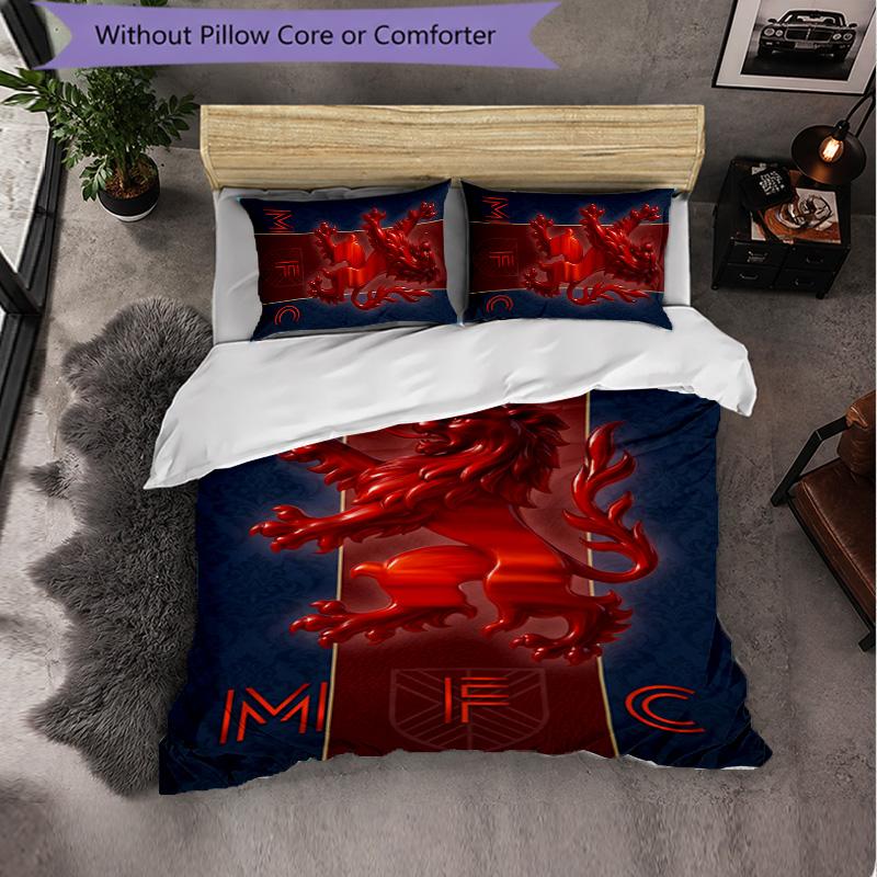 Biancheria da letto a tema Middlesbrough Set 3 pezzi Copripiumino Biancheria da letto decorativa per camera da letto di adolescenti Decorazione per la casa