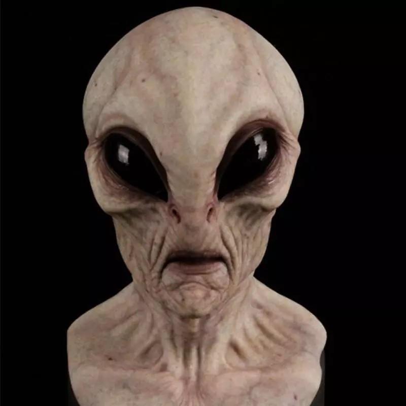 Alien Latex Mask, Popular Halloween Alien Horror Mask Headgear