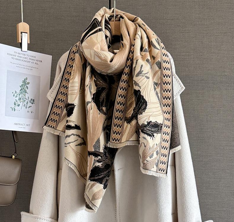 Autumn Cashmere Scarf For Women Thick Warm Winter Blanket Female Luxury Quality Shawl Wrap Bufanda Poncho Echarpe Pashmina
