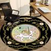1pc Fantasy Creatures Office Round Area Rug, Indoor Mat Suitable For Office, Under Office Chairs Bedroom Living Room Home Decor, Room Deco