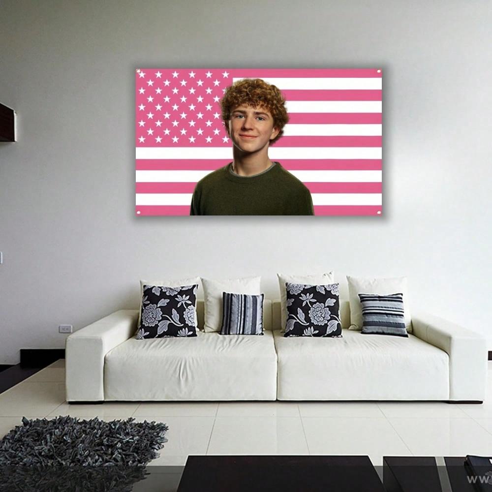 Розовый Флаг Ходока Забавный Американский Флаг Гобелен из Полиэстера Скобелла Спальня в Общежитии Гостиная Офис Двор Сад Вечеринка Подарки 29x37in