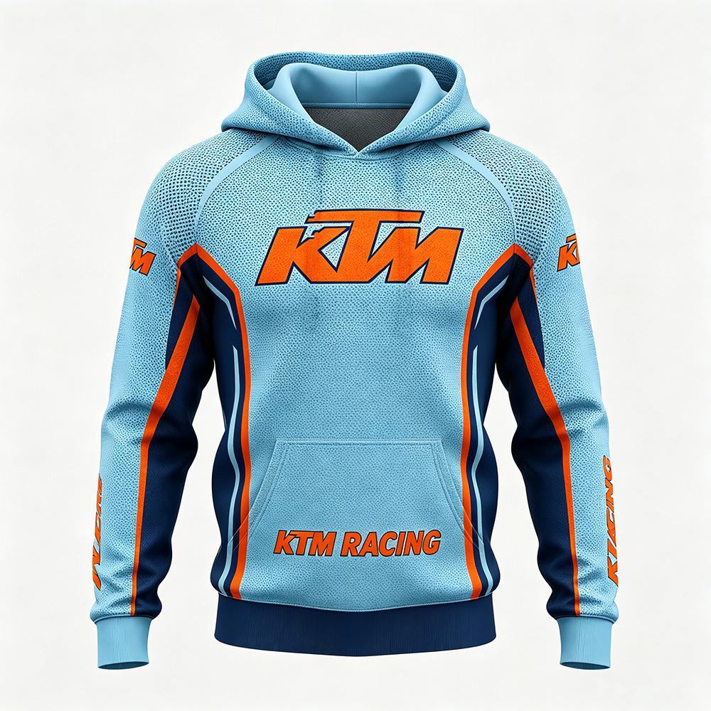 KTM Heren Kleding voor Lente en Herfst  F1 Racing en Motorfietsen Nieuw Bedrukt Lange Mouwen Stijl 2XL