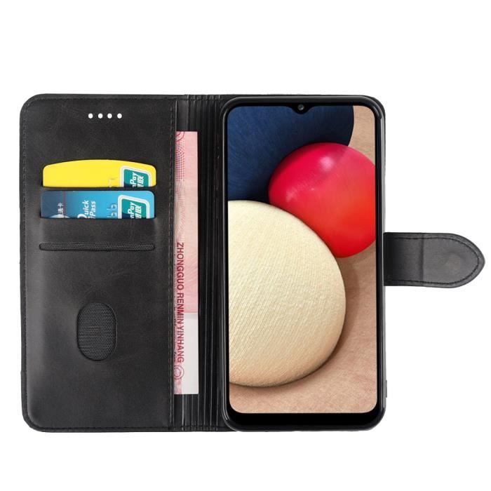 Etui - Samsung - Galaxy A03S/A02S - Cuir - Fermoir Magnétique - Support Intégré