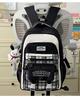 Schoolbag new student schoolbag travel backpack plaid contrasting color college style middle school student multi-compartment backpack
