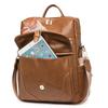 Women's Backpack Large Capacity Soft Leather Retro Backpack Travel Computer Bag