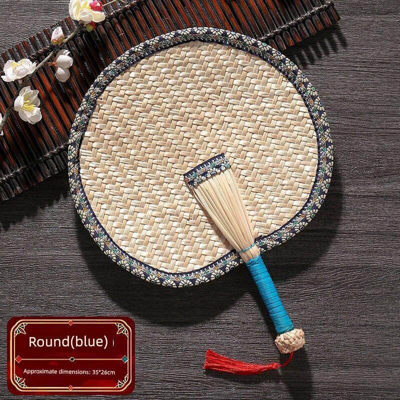 Summer Large Palm Fan, Children's Hand-Held Fan, Summer Handmade Woven Old-Fashioned Baby Mosquito-Repelling Small Banana Fan
