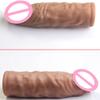 14/16/20CM Realistic Penis Sleeve Extender Reusable Dildos Condom Delay Ejaculation Dick Enlargement Sex Toys for Men