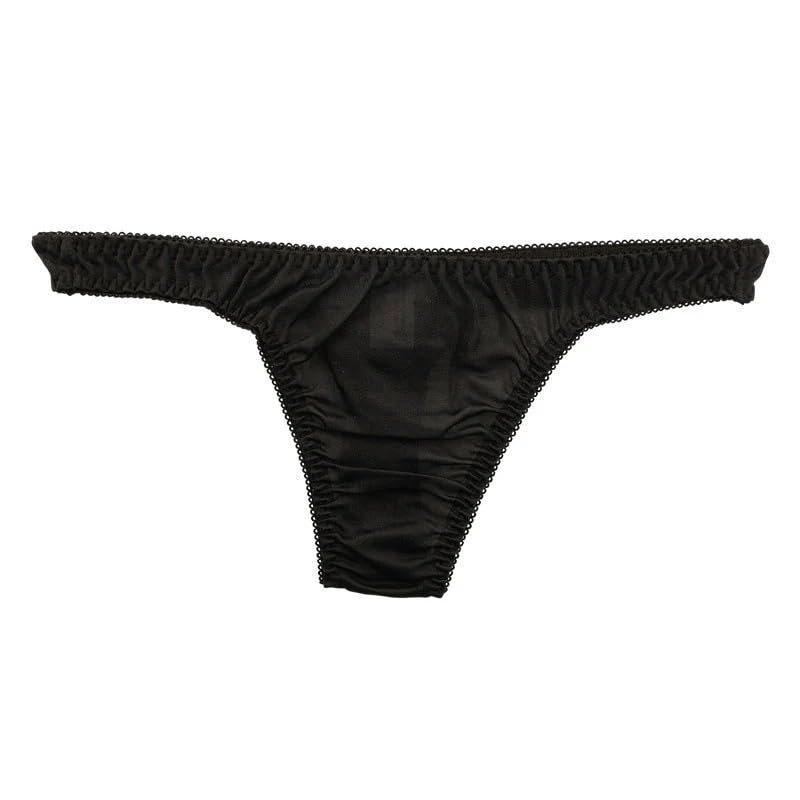 La-Pomme Airy See-Through NHK Fabric Shiny T-Back Thong Underwear Made In Japan