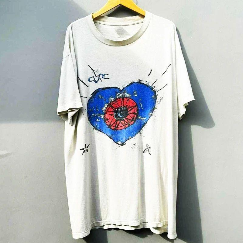 1992 The Cure TreatUnisext Band Vintage Casual Tshirt Rock Punk Band Print Top 2026 New Tops Loose Print Streetwear Unisex XL