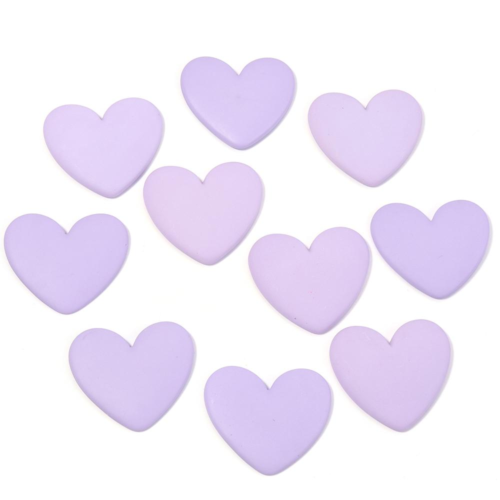 10pcs/lot Colorful Cute Flatback Resin Heart Cabochons DIY Handmade Headwear Hairpin Decoration Jewelry Making Accessories