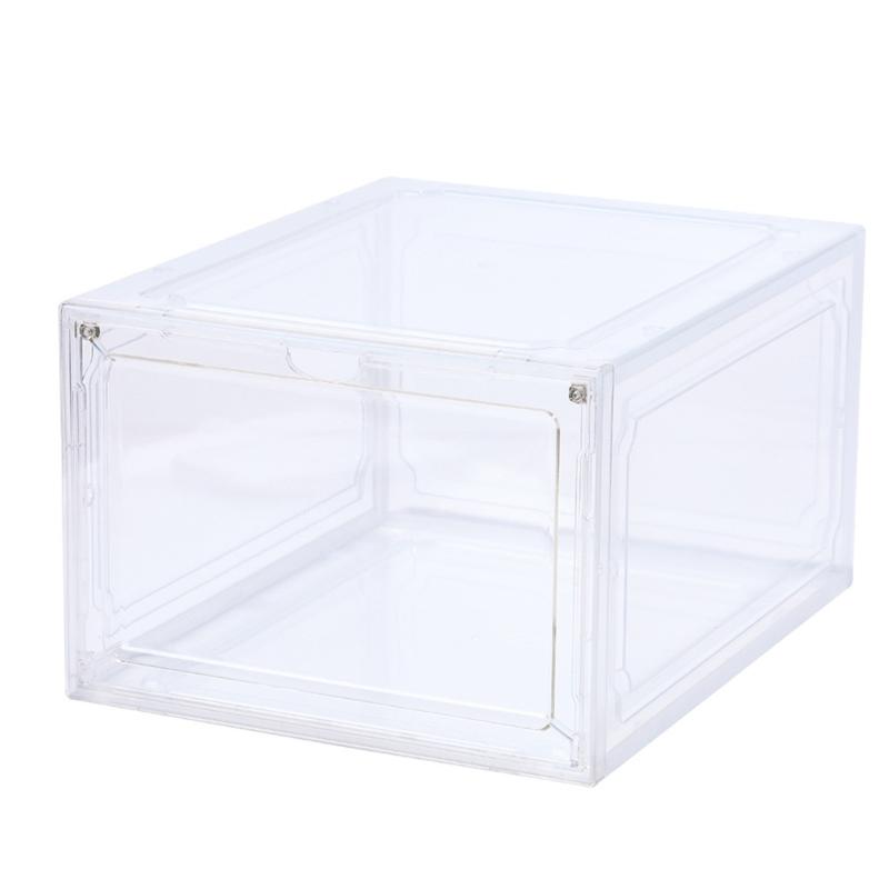 Shoe Organiser Box Stackable Clear Shoe Box For Closet Shoe Containers Sneakers Display Case Space Saving Storage Bin
