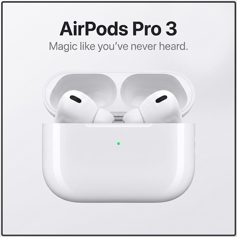 Apple AirPods Pro 3 Audio Amplificado de Alta Fidelidad Auriculares Bluetooth Conexión Rápida Carga Rápida Batería de 30H Auriculares Inalámbricos