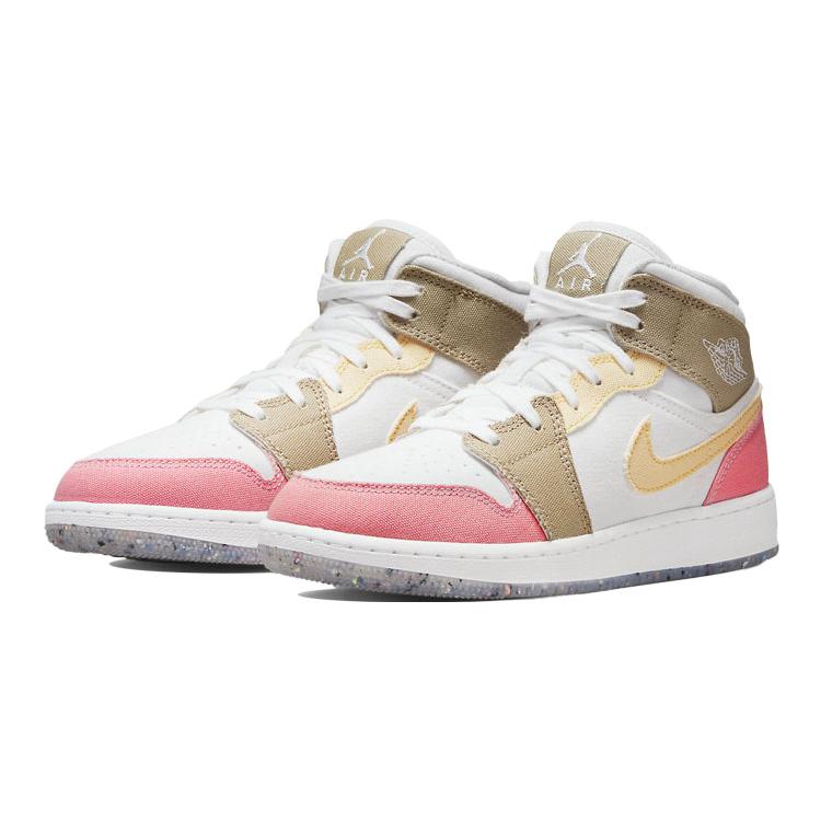 Jordan 1 Mid SE Pastel Vivid Green Grind GS DJ0338-100