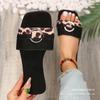 2025 European and American Large-size Fashion Cool Slippers Women's Shoes Outer Wear Summer Casual One-word Women's Slippers 36-43