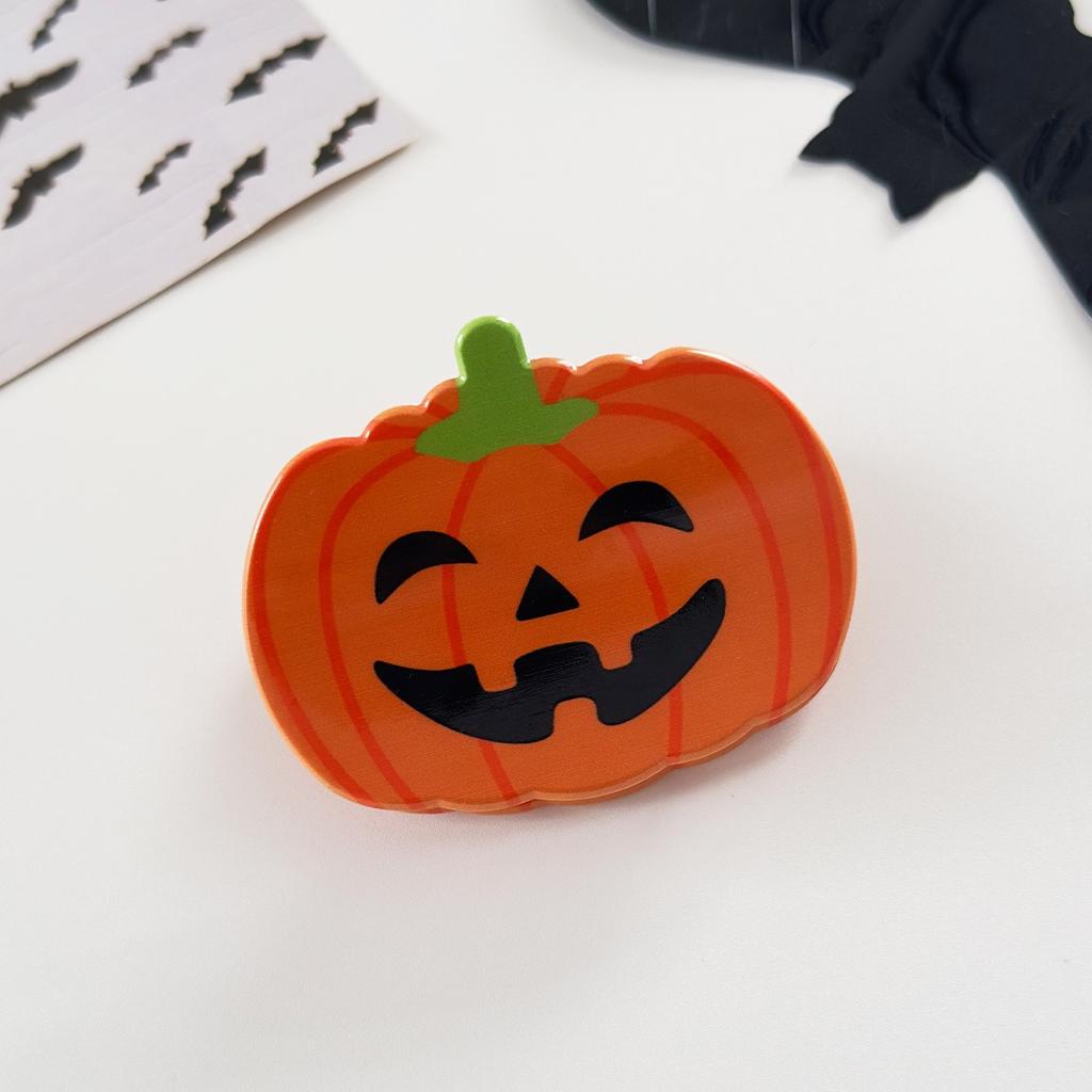 Halloween Cute and Bizarre Pumpkin Bat Pattern Women's Plastic Grabbing Festival Party Role Playing Matching Hair Accessories