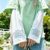 Women's Little Flower Anime Bell-Sleeve UV Protection Ice Sleeves for Summer - Loose Fit for Driving, Cycling & Outdoor Activities