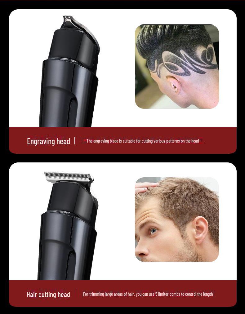 Rechargeable Electric Hair Clipper & Male Razor Set - Home Shaving & Self-Cut Tool