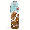 1PC Gingerbread House Candy Cane 750ml Color Plastic Sports Water Bottle Leakproof Flip Straw Lid Suitable for Sports Office Home Use