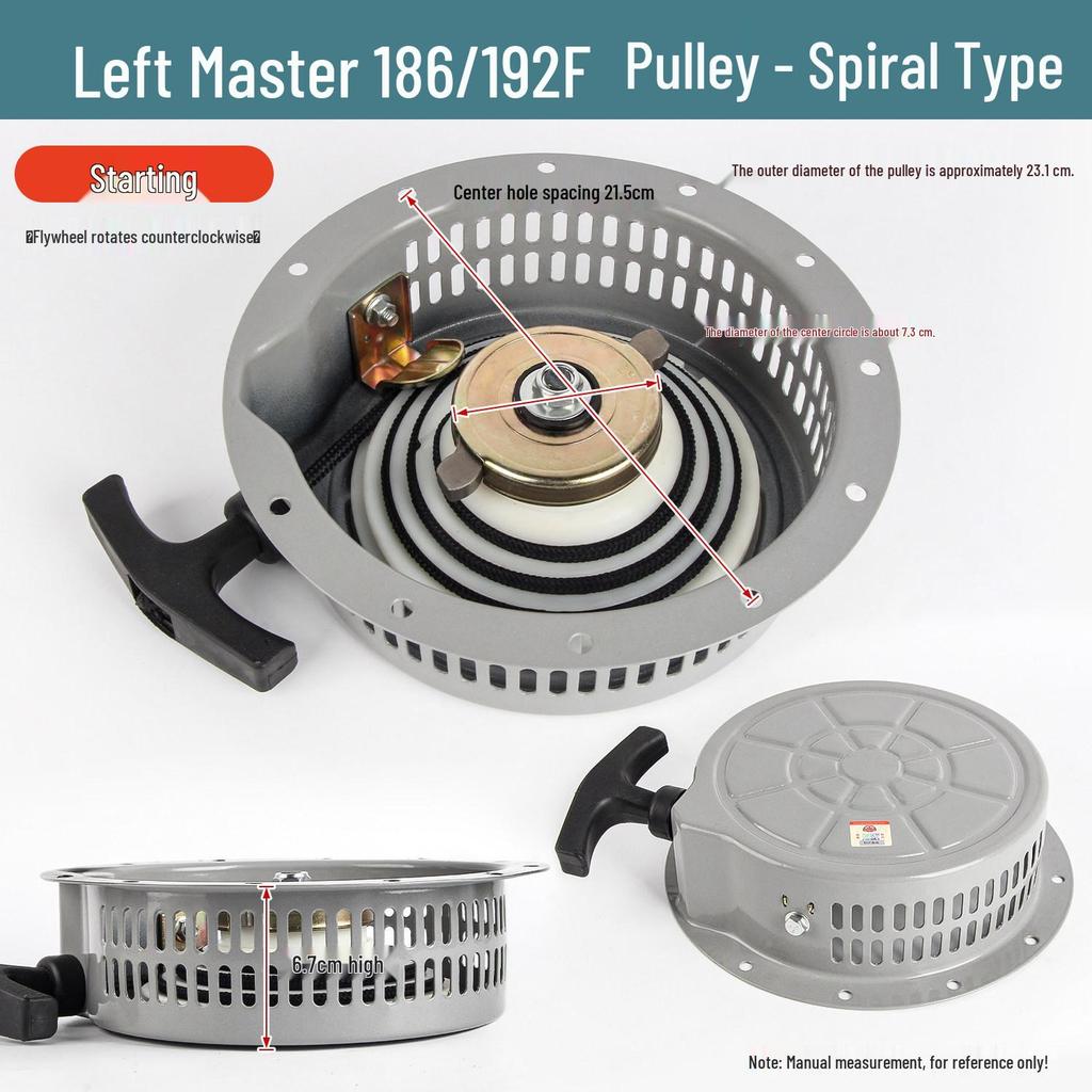 Air-Cooled Diesel Engine Recoil Starter Pull Plate for 178F-186 Generators and Water Pumps