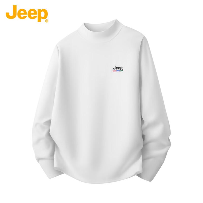 JEEP Men's Thermal Mock Neck Long Sleeve Base Layer T-Shirt