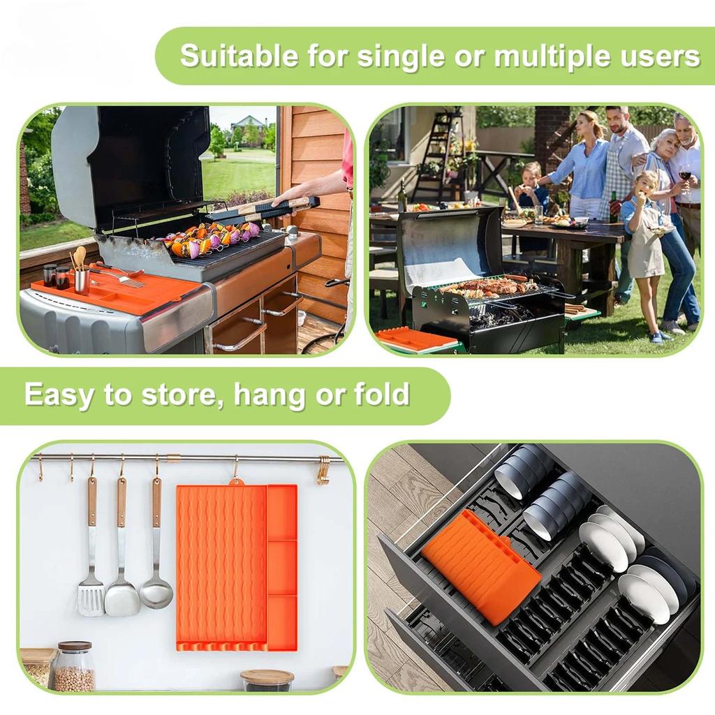 Silicone Griddle Mat Heat Resistant, Non-Slip Cooking Tool for Blackstone Grill, Kitchen Countertop Protection
