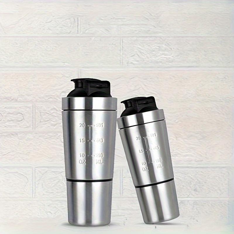 Stainless Steel, 600ml Protein Shake Sports Water Bottle, Ideal for Exercise Supplements, Suitable for Sports, Fitness and Fitness, Beverage Utensils