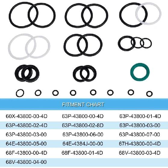 Kit de Joints 115225FS Capuchon de Trim/Inclinaison & Joint Torique de Cylindre pour Yamaha 1997-Up 115HP 150HP 175HP 200HP (Environ 225 CV 250 CV) Pour Showa Suzuki