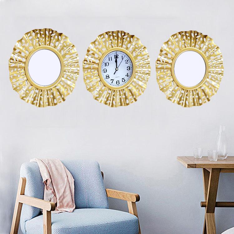 Living Room Wall Clock Home Table Sofa Background Wall Clock Modern Minimalist Abstract Art Wall Clock Triple Wall Clock