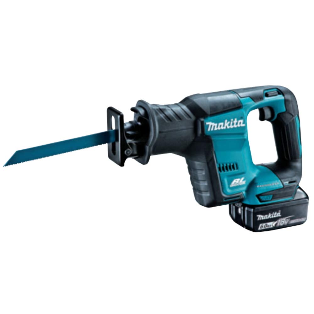 Makita Cordless Reciprocating Saw 18V 6Ah 2 and JR188DRGX (Includes Batteries, Charger, Case)