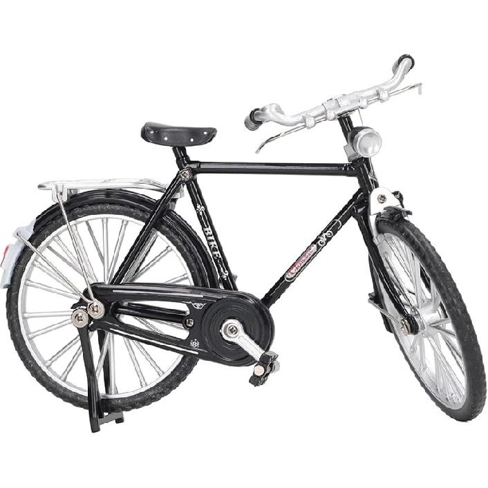 Vintage 1:10 Scale Alloy Bicycle Model – Retro Miniature Bike with Movable Parts, Inflator, Briefcase – Collectible Home Decor & Gift for Kids &