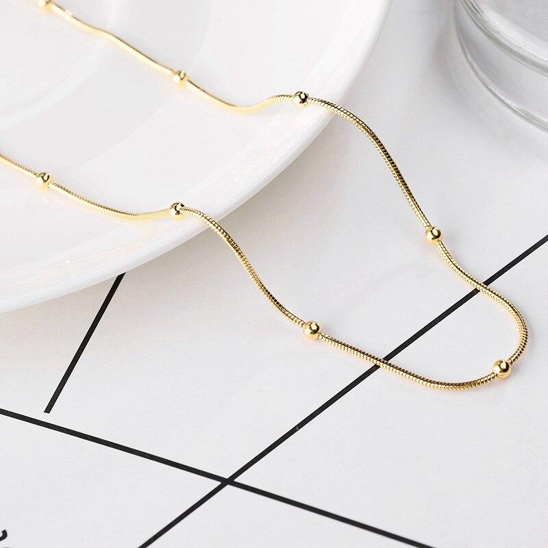 2021 High Quality Clavicle Blade Statement Women Gold Silver Color Stainless Steel Snake Choker Necklace Chain