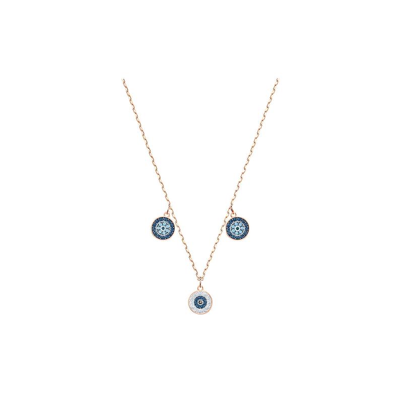 Swarovski Fashion Devil s Eye Lucky Collarbone Necklace for Women Rose Gold 5429129 золотой