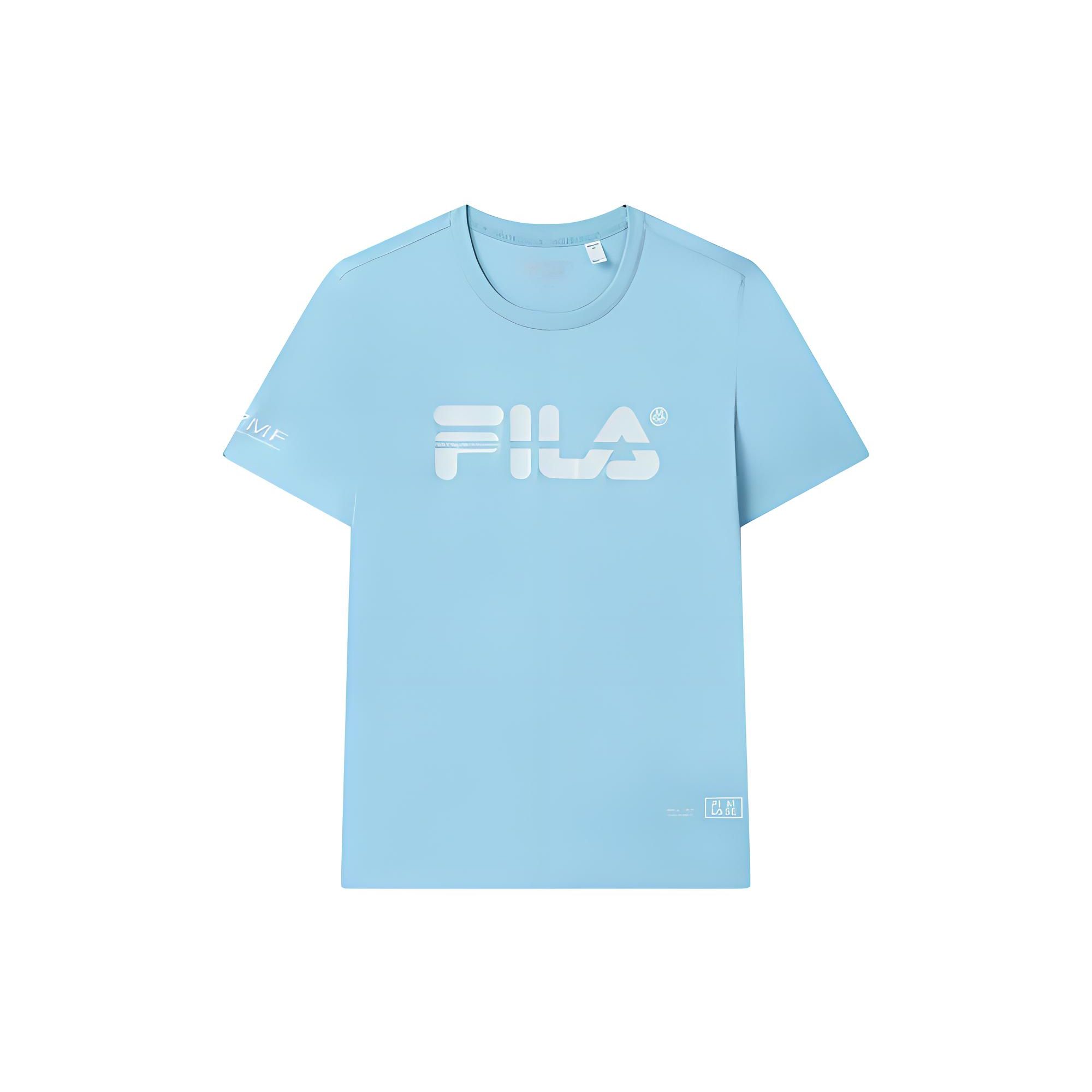 

Fila Приталенная футболка с круглым вырезом и принтом букв, мужской топ, светло-голубой F11M329101F-LB XL